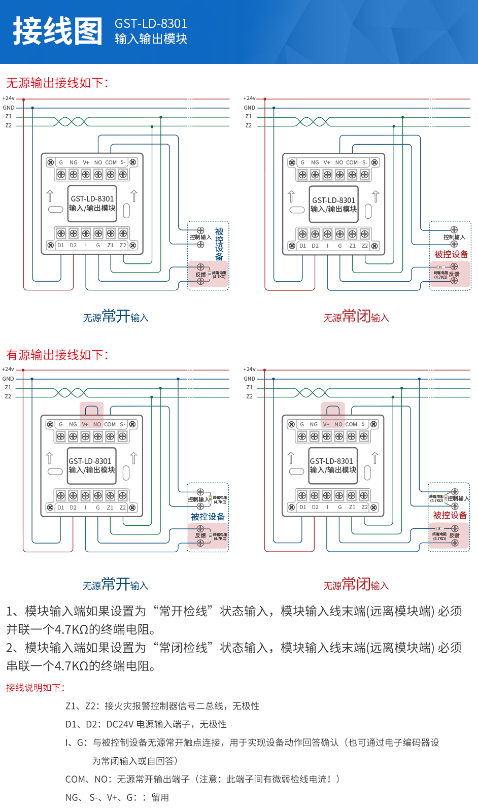 GST-LD-8301輸入輸出模塊